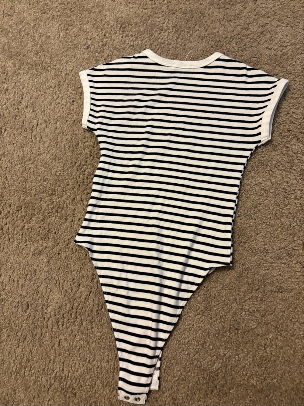 Zara Black & White Striped Kids One-Piece Bodysuit - Picture 3 of 3